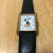 Load image into Gallery viewer, Vtg Bradley Disney Mickey Rectangle Swiss Hand-Wind Mechanical Watch~Run &amp;Stop
