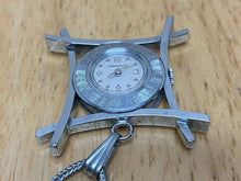 Load image into Gallery viewer, Nice Vintage Caravelle-Bulova Lady Silver Hand-Wind Pendant Pocket Watch Hours
