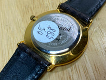 Load image into Gallery viewer, Vintage Jacques Farel JF Men Gold Tone Black Analog Quartz Watch Hour~New Batter
