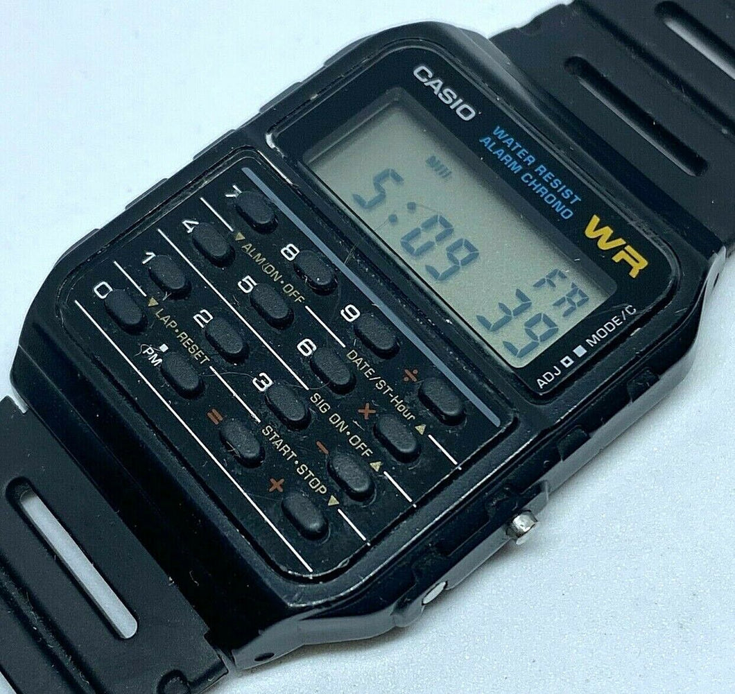 Casio CA-53W Mod 3208 Men Digital Calculator Chrono Quartz Watch Hour~New Batter