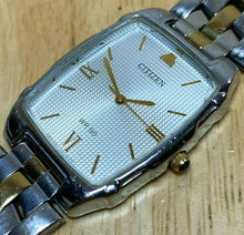 Load image into Gallery viewer, Vintage Citizen Azteca Men 50m Silver Barrel Analog Quartz Watch Hour~New Batter
