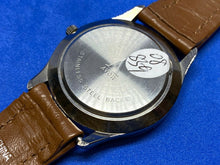 Load image into Gallery viewer, Vintage Avon Men Silver White Leather Analog Quartz Watch Hours~Date~New Battery
