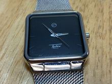 Load image into Gallery viewer, Techno Pave Men Silver Back Square Mesh Band Analog Quartz Watch Hour~New Batter
