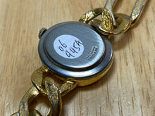 Load image into Gallery viewer, Vintage Dominique Lady Gold Tone Chain Bracelet Hand-Wind Mechanical Watch Hours
