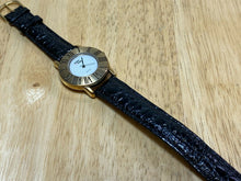 Load image into Gallery viewer, Vintage Swiss Time Men Golf Ball Textured Dial Analog Quartz Watch Hour~New Batt
