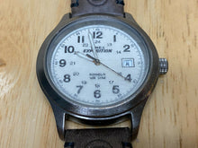 Load image into Gallery viewer, Timex Expedition Men 50m Gun Metal Leather Analog Quartz Watch Hours~New Battery
