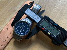 Load image into Gallery viewer, Timex Indiglo Men 50m Silver Black Stretch Analog Quartz Watch Hours-New Battery
