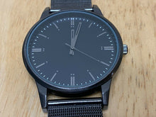 Load image into Gallery viewer, FMD Mens All Black Japan Movt Mesh Band Analog Quartz Watch Hours~New Battery
