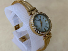 Load image into Gallery viewer, DMQ DQ/1242 Lady Cubic Zirconia Gold Tone Analog Quartz Watch Hours~New Battery
