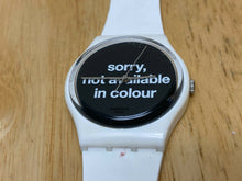 Load image into Gallery viewer, Swatch Swiss "Sorry Not Available In Colour" Mens Quartz Watch Hours~New Battery

