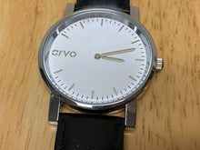 Load image into Gallery viewer, ARVO Mens Japan Movt Silver White Leather Analog Quartz Watch Hours~New Battery
