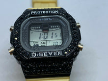 Load image into Gallery viewer, Q. Seven Mens Yellow Black Digital Alarm Chrono Quartz Watch Hours~New Battery
