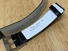 Load image into Gallery viewer, Original NEW Swatch Black Genuine Leather Silver Hook Watch Strap Band~20 mm MAX
