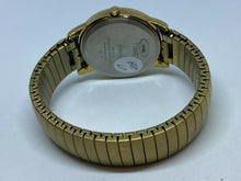 Load image into Gallery viewer, Timex Indiglo Men 30m Gold-White Stretch Analog Quartz Watch Hours~Date~New Batt
