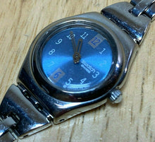 Load image into Gallery viewer, Swatch Swiss Irony Lady Silver Blue Steel Analog Quartz Watch Hours~New Battery
