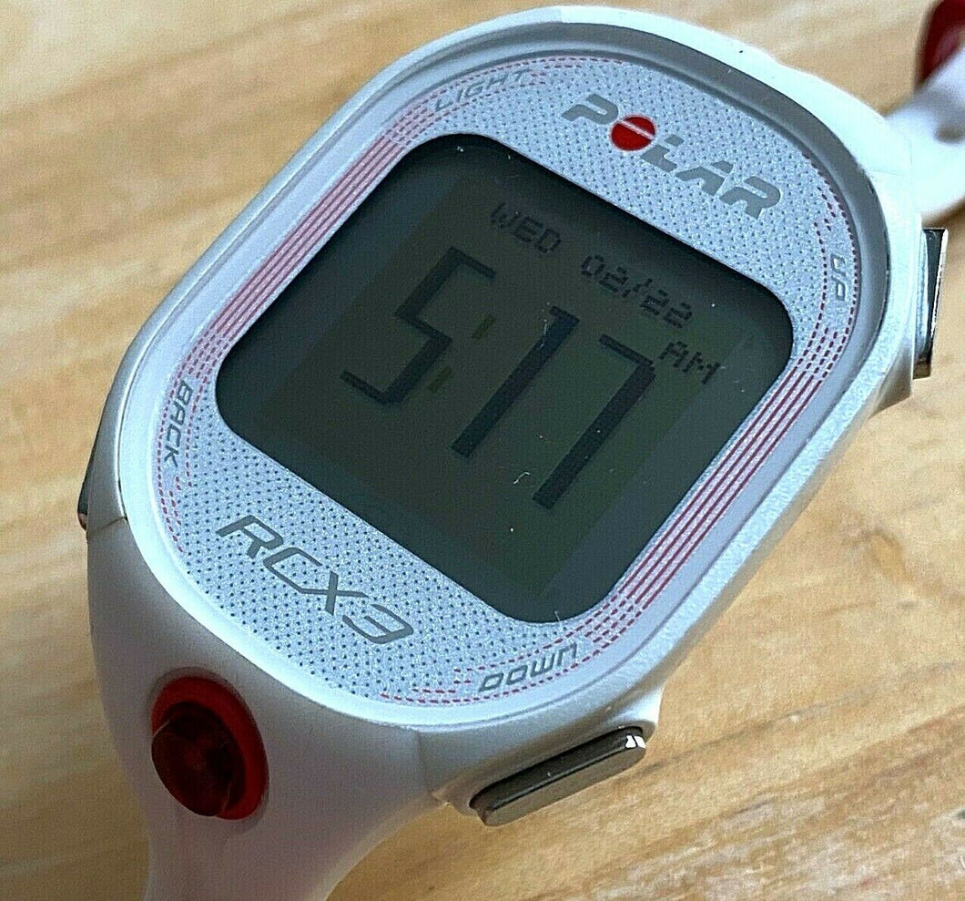 Polar RCX3 Lady 30m White Digital GPS Fitness Excise Tracker Quartz Watch Hours