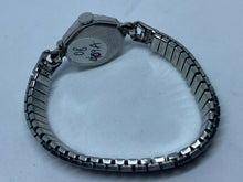 Load image into Gallery viewer, Vintage Caravelle-Bulova Lady Silver Cocktail Hand-Wind Mechanical Watch Hours
