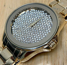 Load image into Gallery viewer, Unused ORTZ Men Gold Tone Bling Rhinestone Analog Quartz Watch Hours~New Battery
