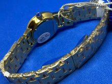 Load image into Gallery viewer, Unused Clara Lady 30m Gold Rhinestone Analog Quartz Watch Hours~Date~New Battery
