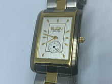 Load image into Gallery viewer, Nice Elgin Swiss Men Dual Tone Small Second Analog Quartz Watch Hour~New Battery
