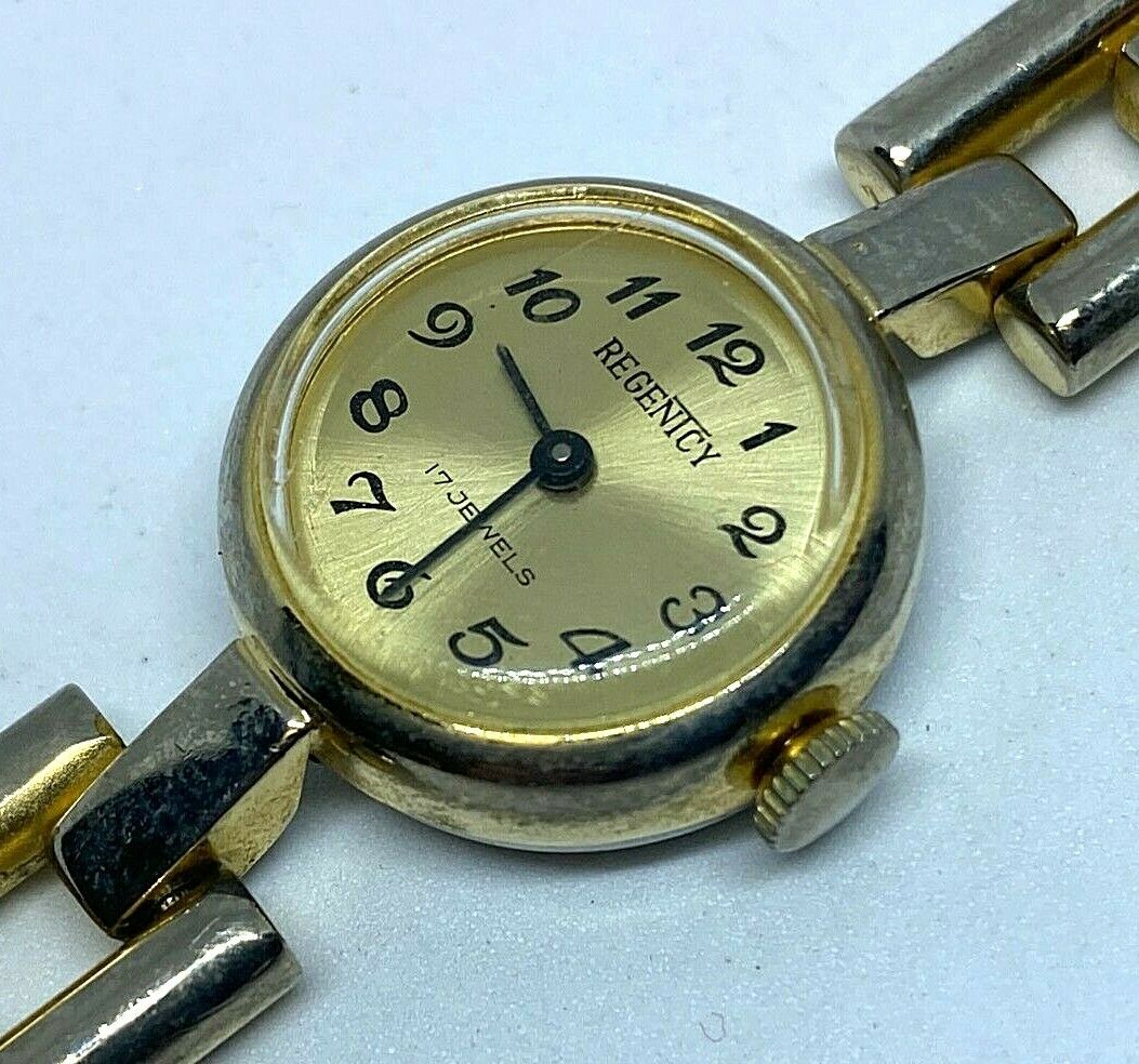 Vintage Regentcy Lady 17 Jewels Classic Round Hand-Wind Mechanical Watch Hours