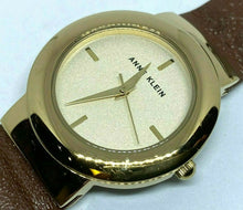 Load image into Gallery viewer, Anne Klein Men Lady Gold Tone Leather Band Analog Quartz Watch Hours~New Battery

