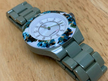 Load image into Gallery viewer, Isaac Mizrahi Lady 30m Ceramic Flower Bezel Analog Quartz Watch Hours~New Batter
