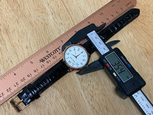 Load image into Gallery viewer, Anne Klein Men Leather Gold Tone White Thin Analog Quartz Watch Hour~New Battery
