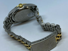 Load image into Gallery viewer, VTG Generation Men Dual Tone Fluted Bezel Diamond Quartz Watch Hours~New Battery
