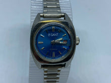 Load image into Gallery viewer, Vintage Le Gant Lady 17 Jewels Silver Blue Hand-Wind Mechanical Watch Hours~Date
