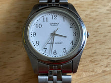 Load image into Gallery viewer, VTG CASIO MTP-1129 Men Classic Silver White Analog Quartz Watch Hour~New Battery
