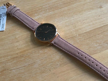 Load image into Gallery viewer, Unused ORTZ Men Lady Rose Gold Tone Leather Analog Quartz Watch Hour~New Battery
