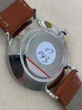 Load image into Gallery viewer, Unused SPREZZA Mens Silver White Thin Slim Analog Quartz Watch Hours~New Battery
