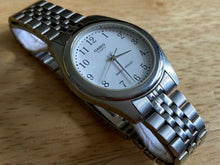Load image into Gallery viewer, VTG CASIO MTP-1129 Men Classic Silver White Analog Quartz Watch Hour~New Battery
