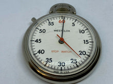 Load image into Gallery viewer, Vintage Westclox USA Stop Watch Silver White Hand-Wind Mechanical Stopwatch
