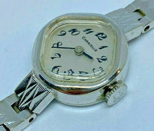 Load image into Gallery viewer, VTG Caravelle Bulova Lady Silver Diamond-Shape Hand-Wind Mechanical Watch Hours
