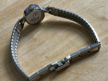 Load image into Gallery viewer, Seiko Diashock 18-0430 Lady White Gold Plated Hand-Wind Mechanical Watch Hours
