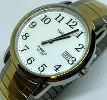 Load image into Gallery viewer, Timex Indiglo Mens 30m Dual Tone Stretch Analog Quartz Watch Hours~Date~New Batt
