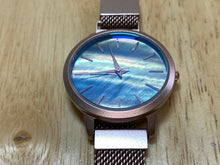 Load image into Gallery viewer, Unused Ortz Lady Tan MOP Dial Mesh Band Analog Quartz Watch Hours~New Battery
