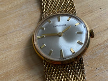 Load image into Gallery viewer, Vintage LA Marque Lady Mesh Band 10 Micron Gold Plated Swiss Made Hand-Wind Mechanical Watch Hours
