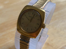 Load image into Gallery viewer, Vintage Caravelle Bulova Lady Gold Tone Swiss Made Stretch Band Hand-Wind Mechanical Watch Hours
